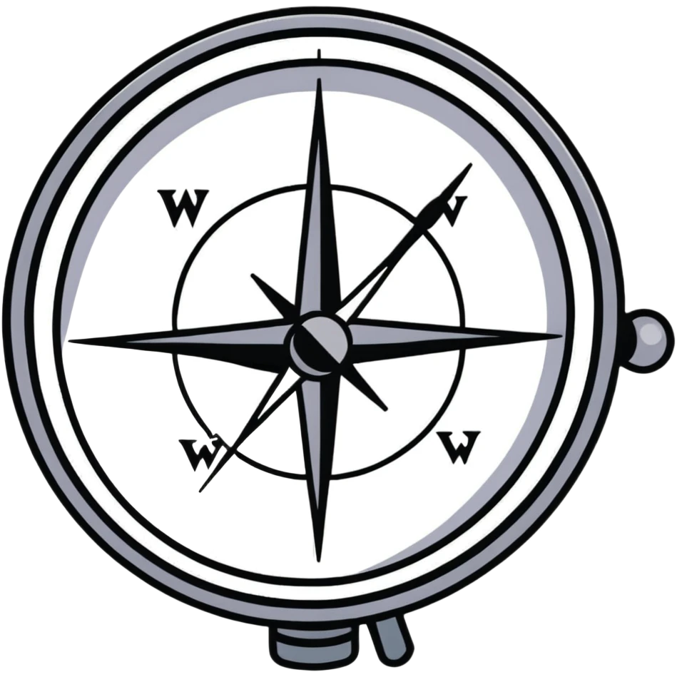 compass with two directions highlighted emoji