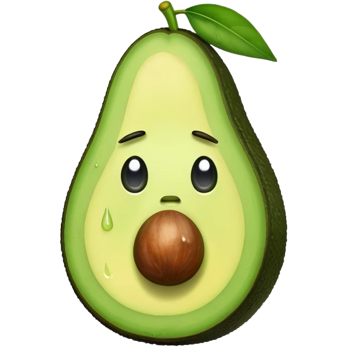sad avocado crying emoji