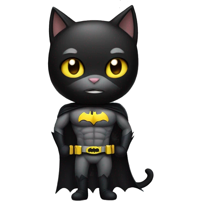 Cat dressed as Batman emoji
