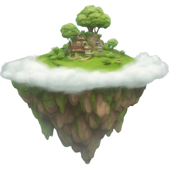 Floating island in the clouds emoji