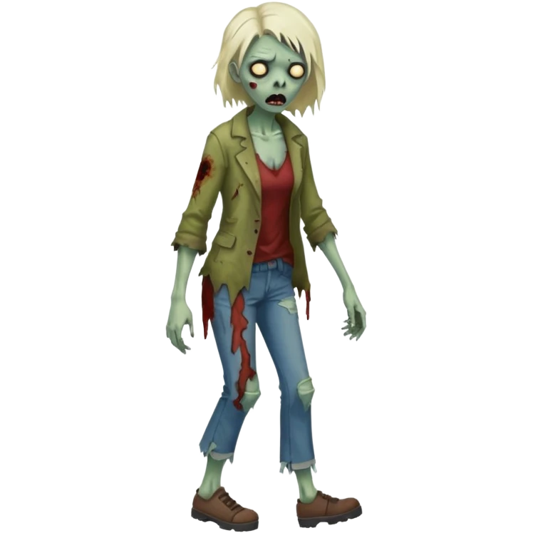 zombie woman full body walking emoji