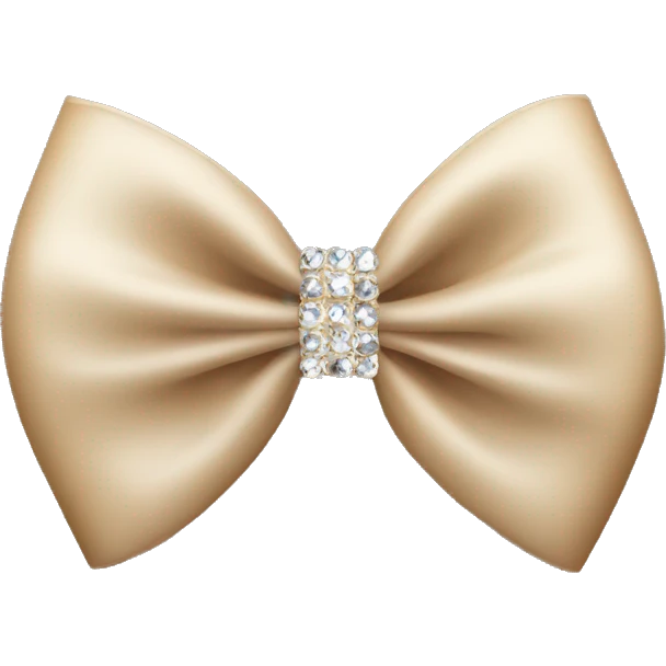 Beige bow with crystals emoji