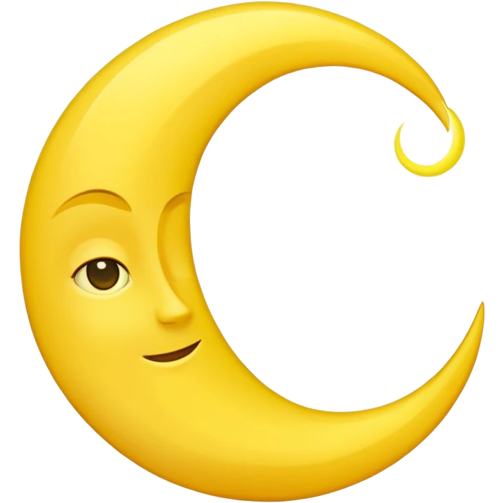 The crescent moon emoji