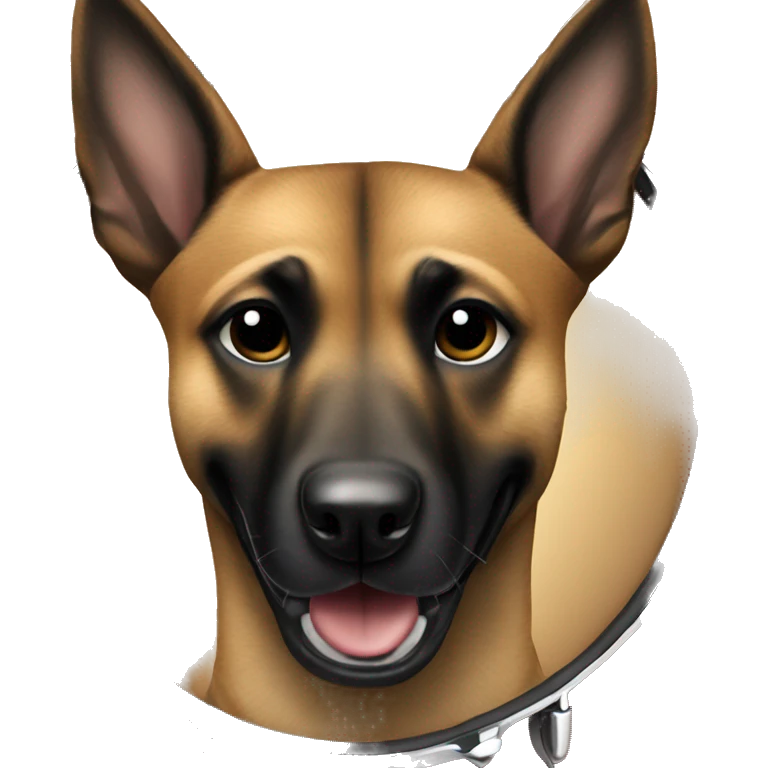 Malinois dog rockstar drum emoji