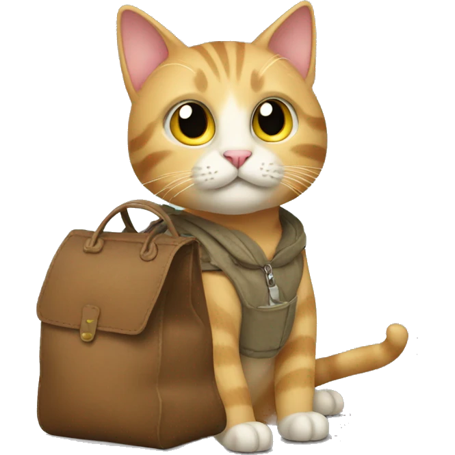 Cat with bag emoji