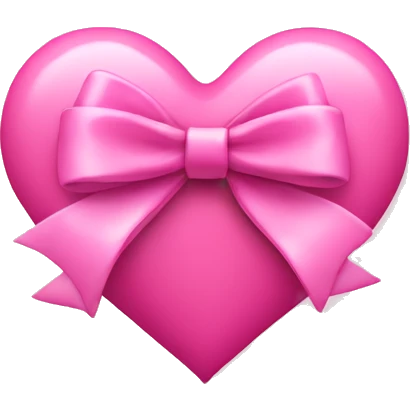 Pink heart with pink bow emoji
