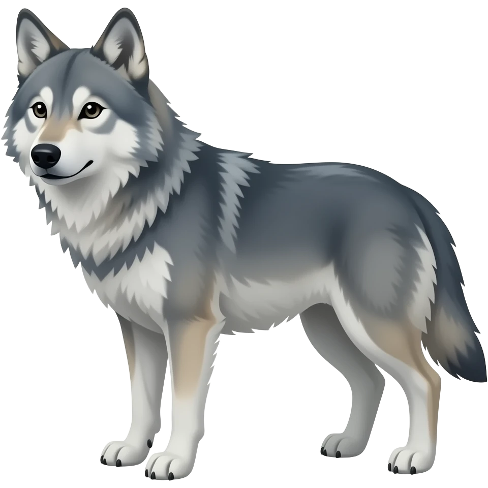 lobo  de pie emoji