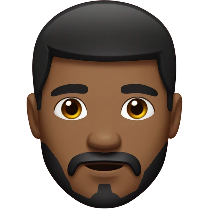 Boxer, black hair, black goatee emoji