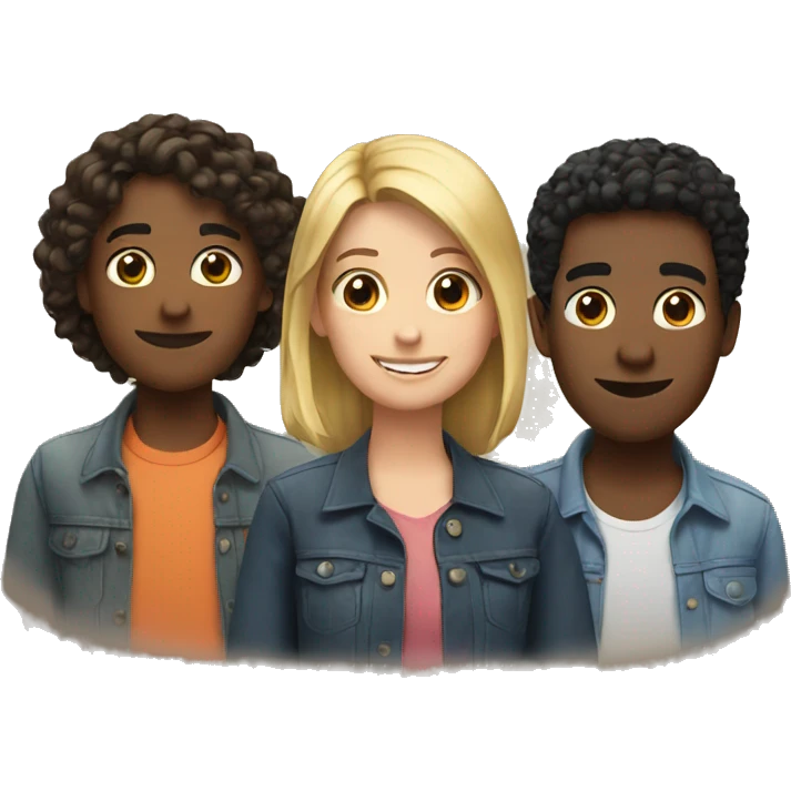 three friends emoji