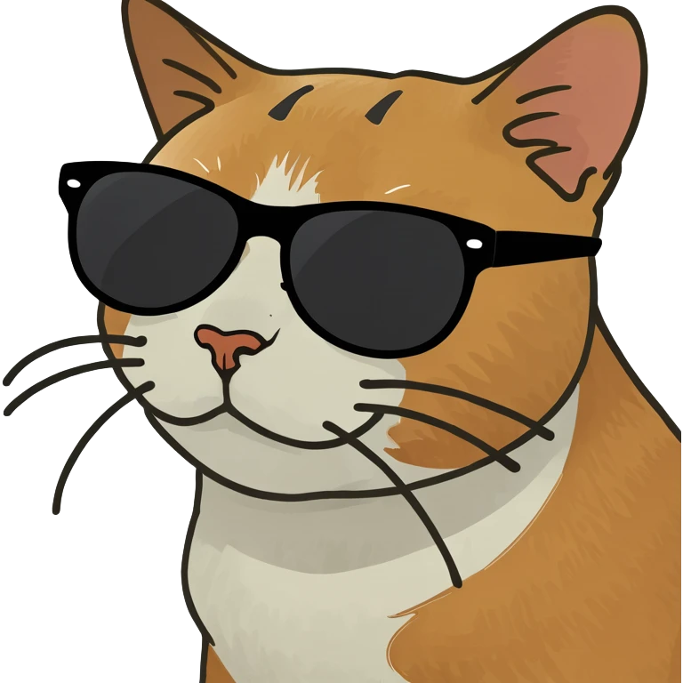 Cat with sunglasses emoji