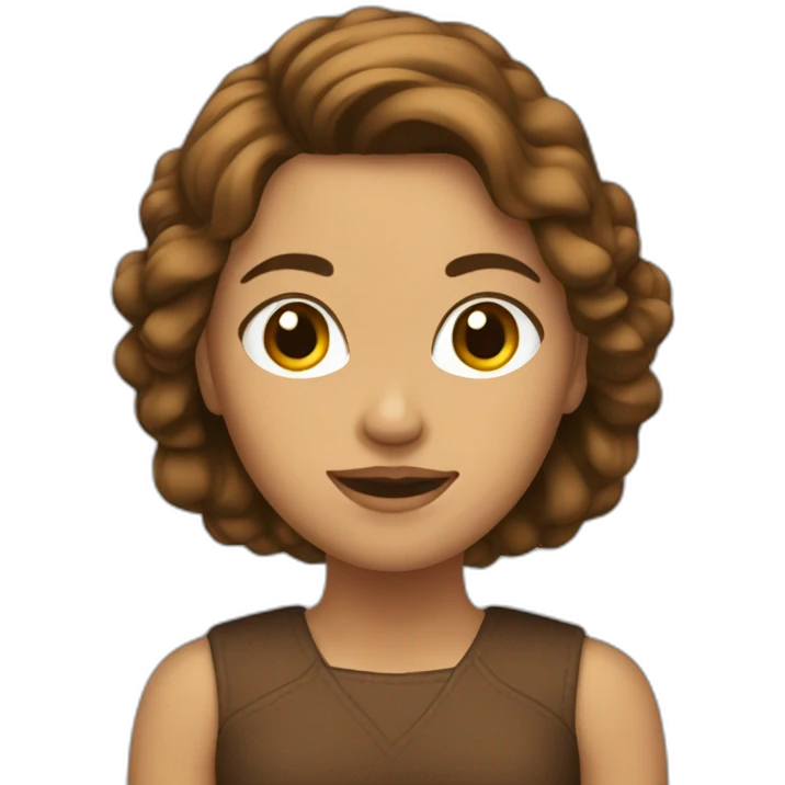 Mujer con pelo marrón emoji