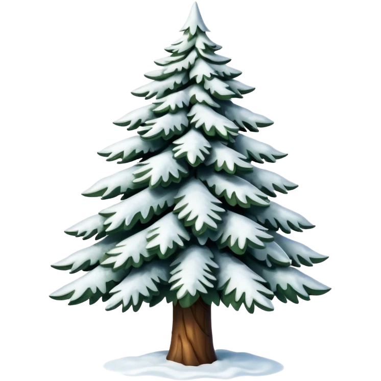 snow covered tree emoji