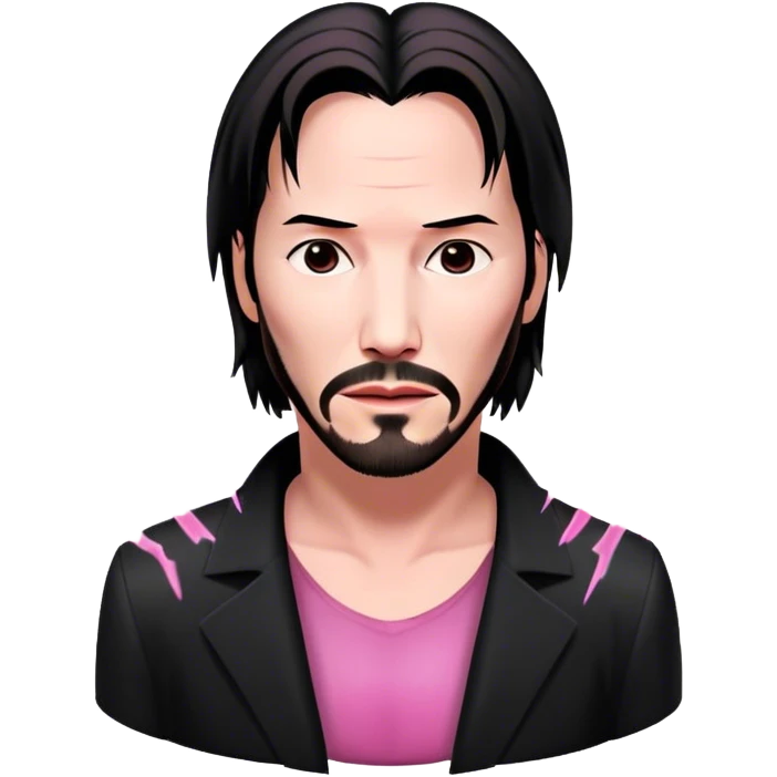Keanu Reeves Neo Matrix pink emoji