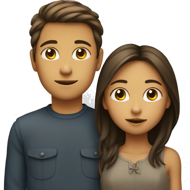 A girl with a boy  emoji
