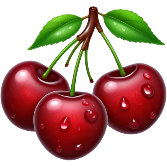 Wet cherries emoji