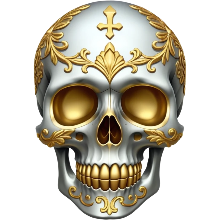 An ornate gilded skull  emoji