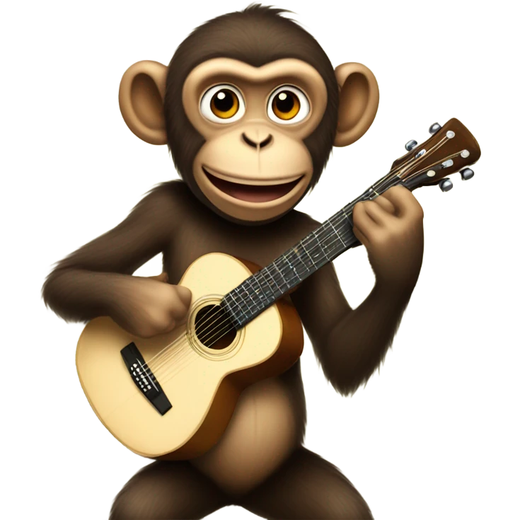 ￼ monkey playing guitar emoji