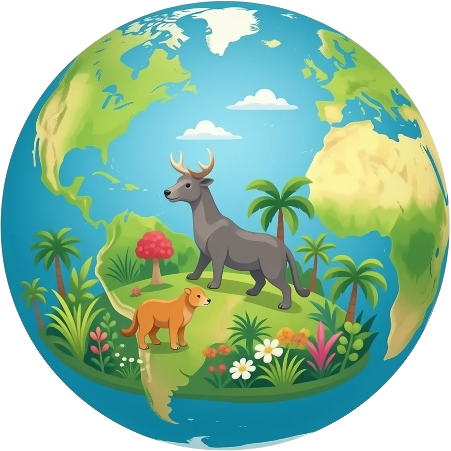 globe flora fauna big animals emoji