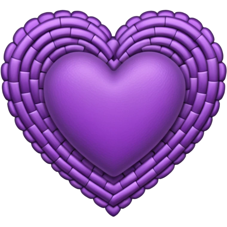 purple heart with a woven texture emoji