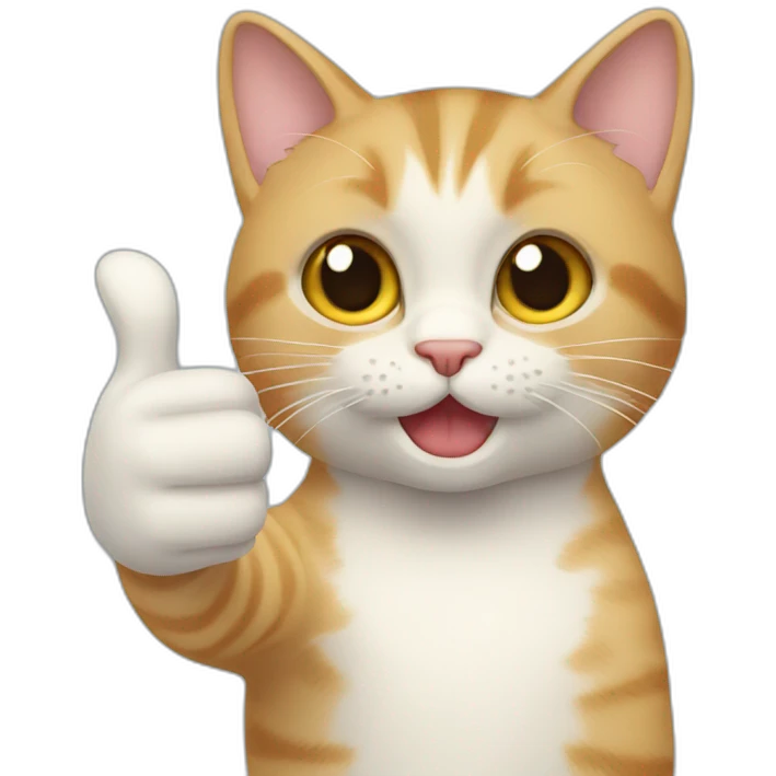 cat thumbs up emoji