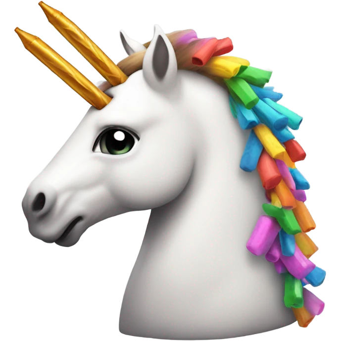 Unicorn with explosives emoji