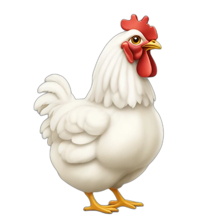 Poule sur le dos d'une chèvre emoji