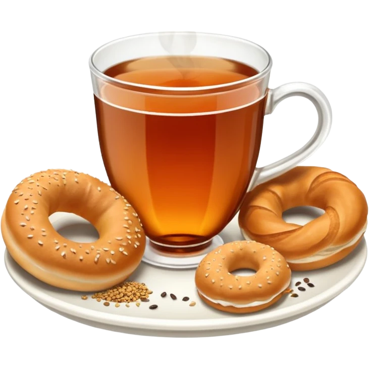 Çay simit emoji