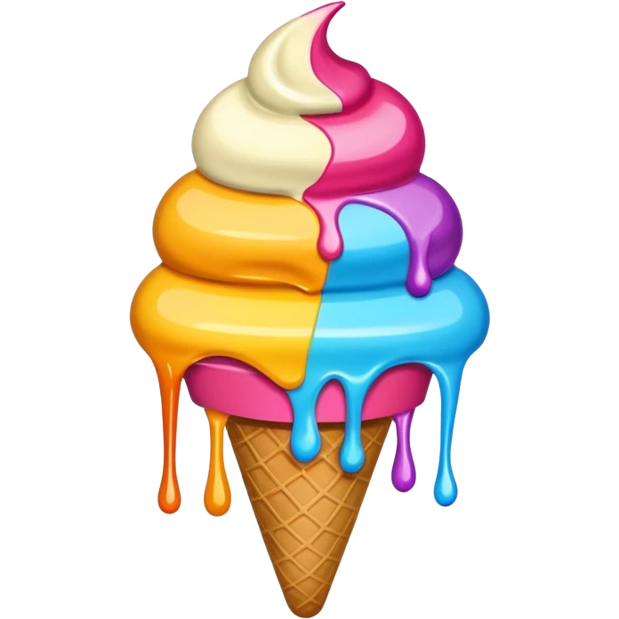 A Fallen ice cream emoji