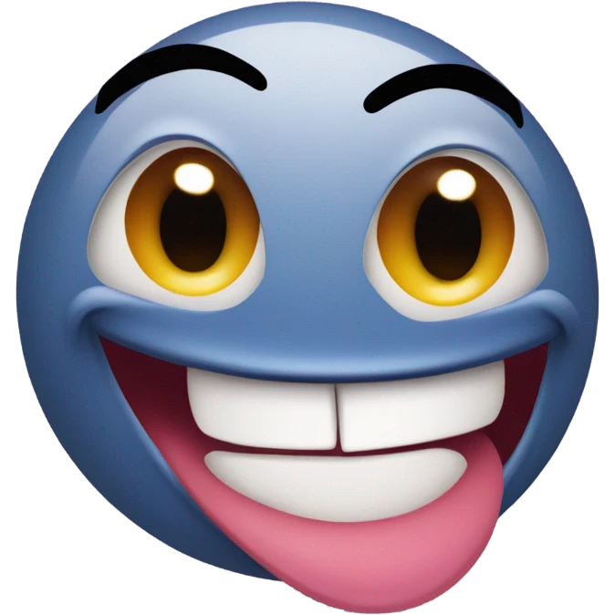 Freaky emoji with tongue out emoji