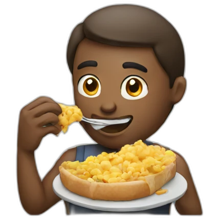 Guy eating emoji