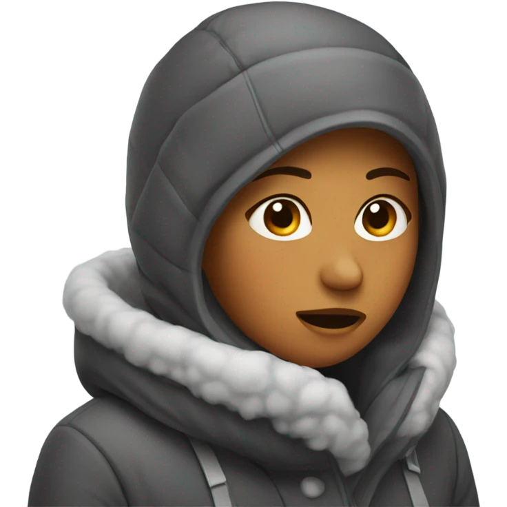 Girl trying to get warm emoji