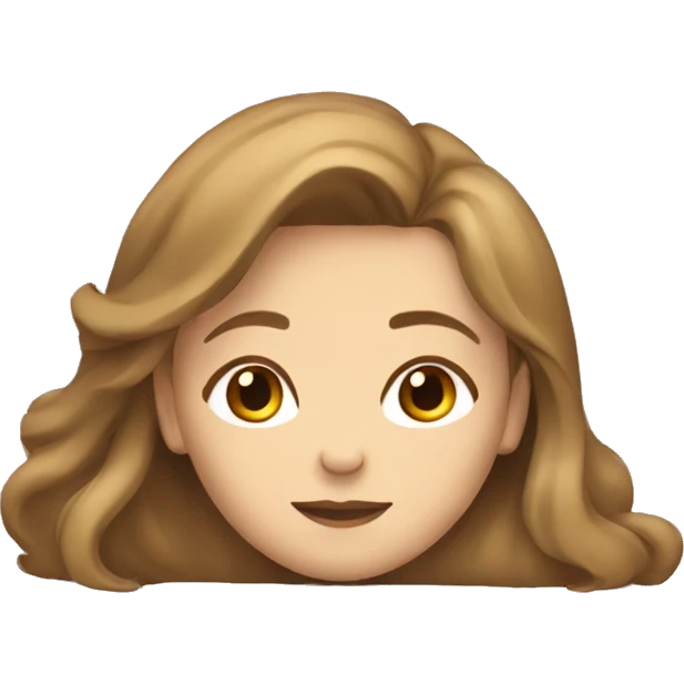 Light brown hair girl laying on ground emoji