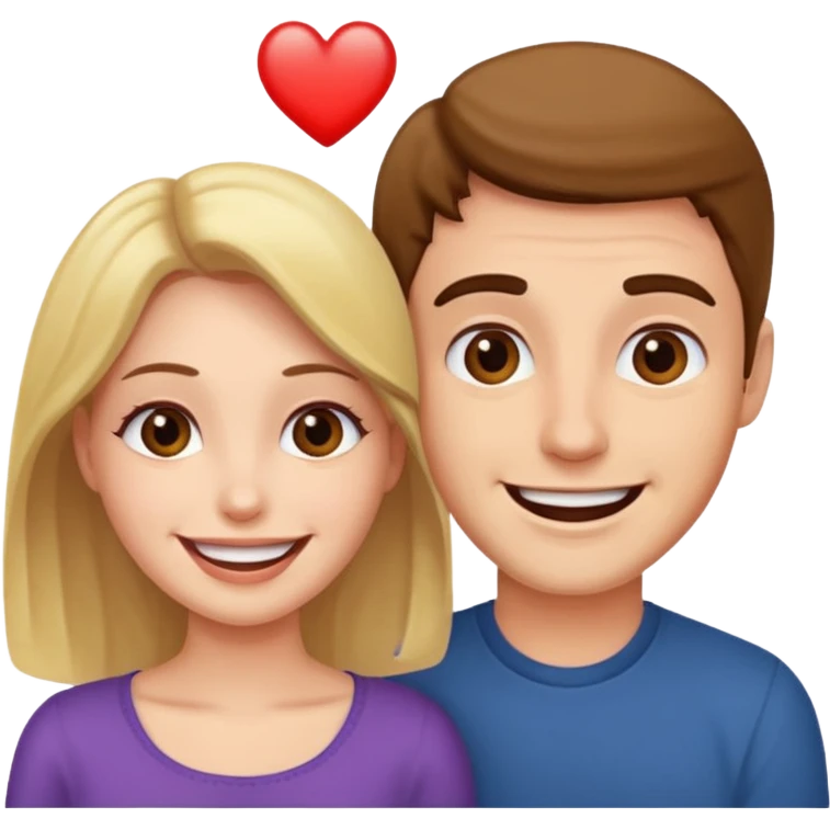 Emoji of a man teasing a woman emoji