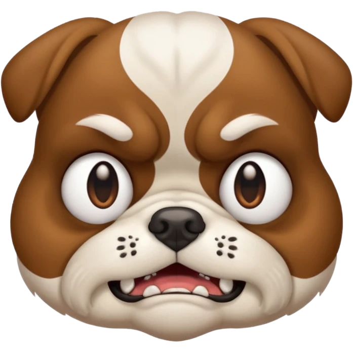 Grumpy dog emoji