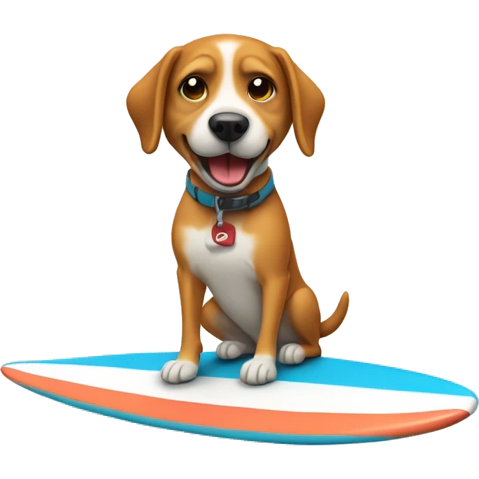 Surfing dog emoji