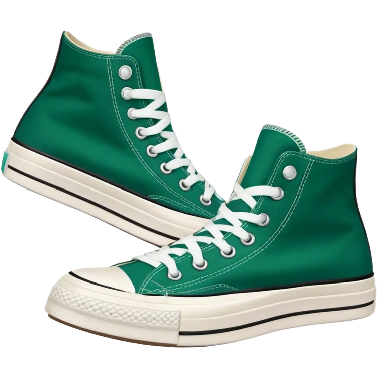 dark emerald aesthetic pair of Converse emoji