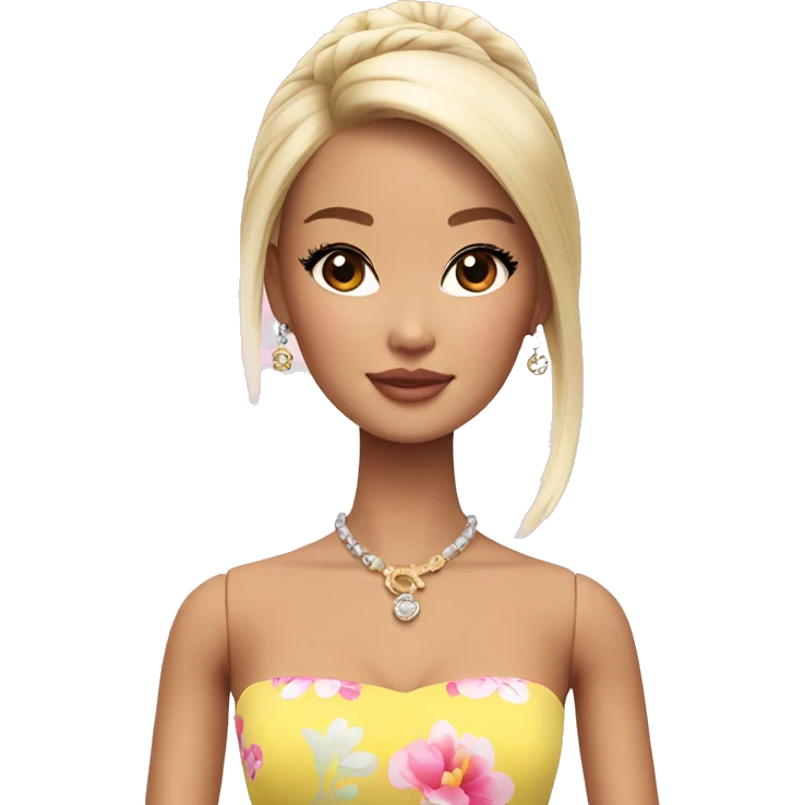 Beautiful Barbie asian emoji