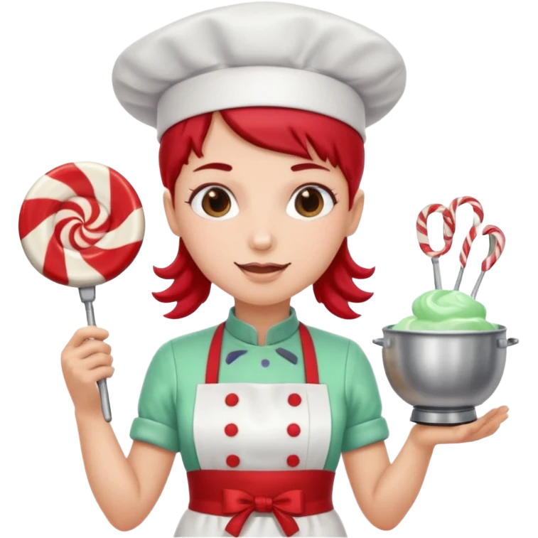 Mixer + peppermint apron, Candy Chef. emoji