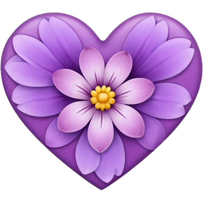 flower heart Lila emoji