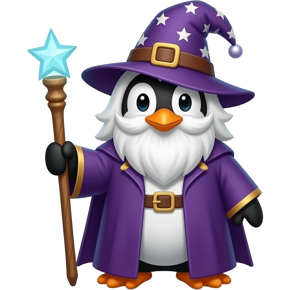 Penguin Wizard emoji