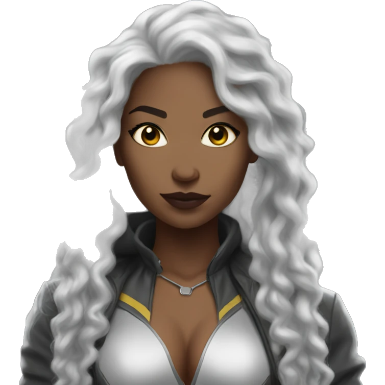 Storm marvel lightskin woman emoji