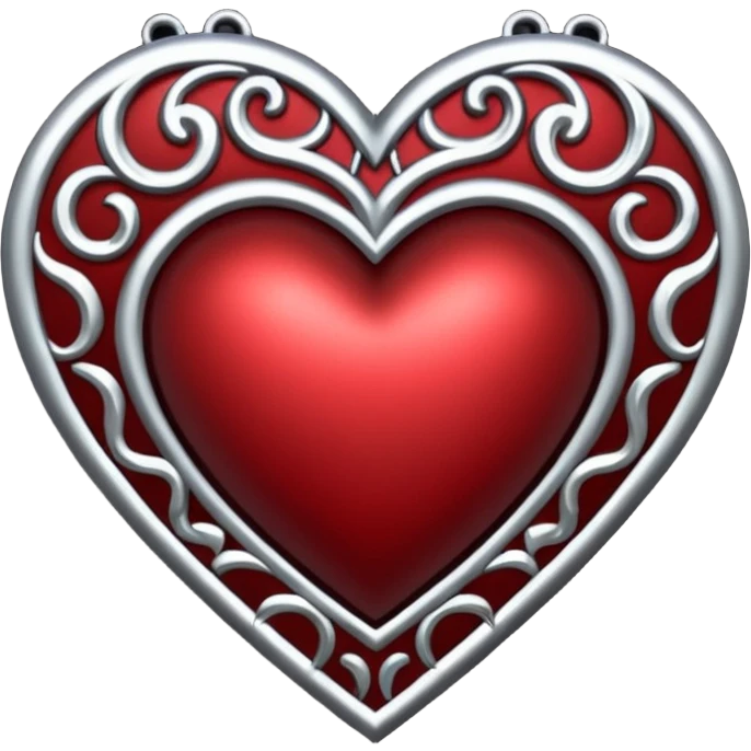 gothic heart with a chain emoji