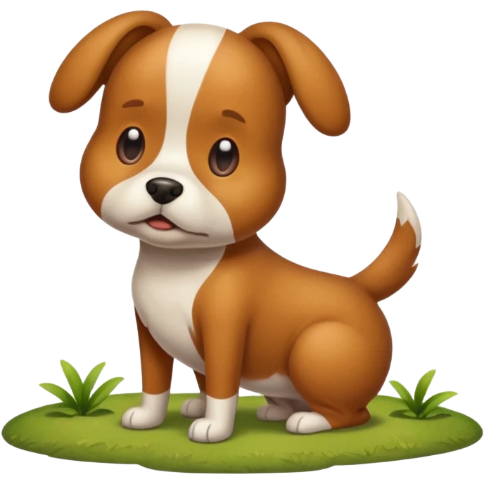 Dog pooping  emoji