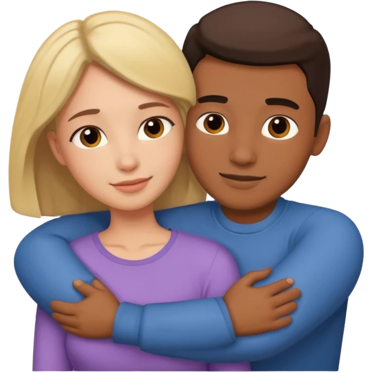 Man and women hugging  emoji