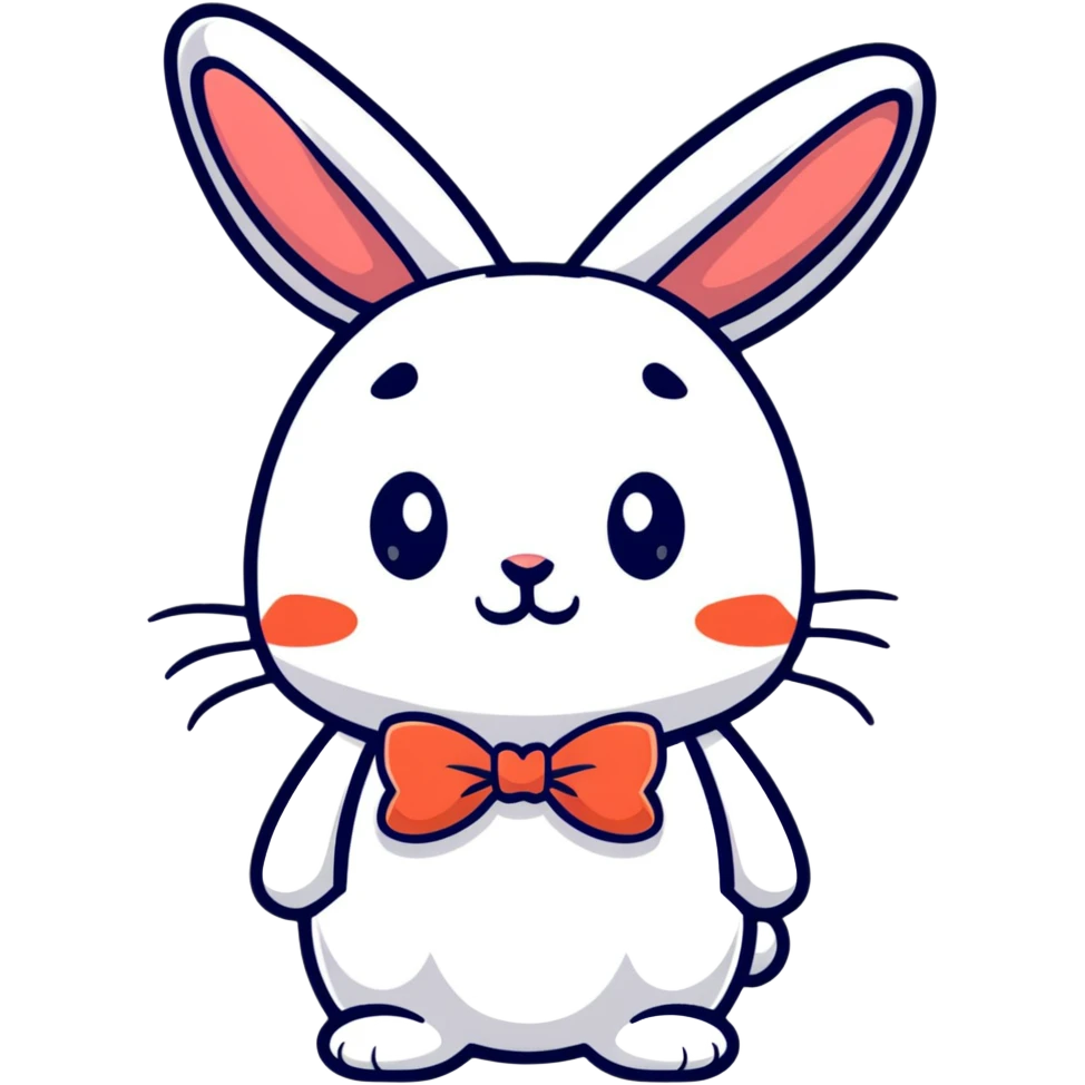 Rabbit with bow emoji