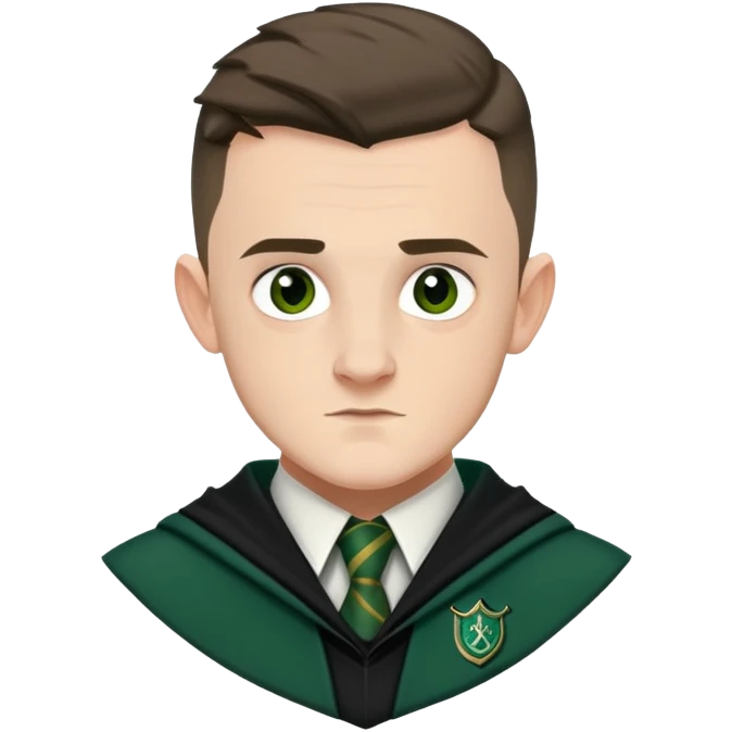 Josh Herdman is Gregory Goyle in harry potter, wear hogwarts slytherin uniform emoji