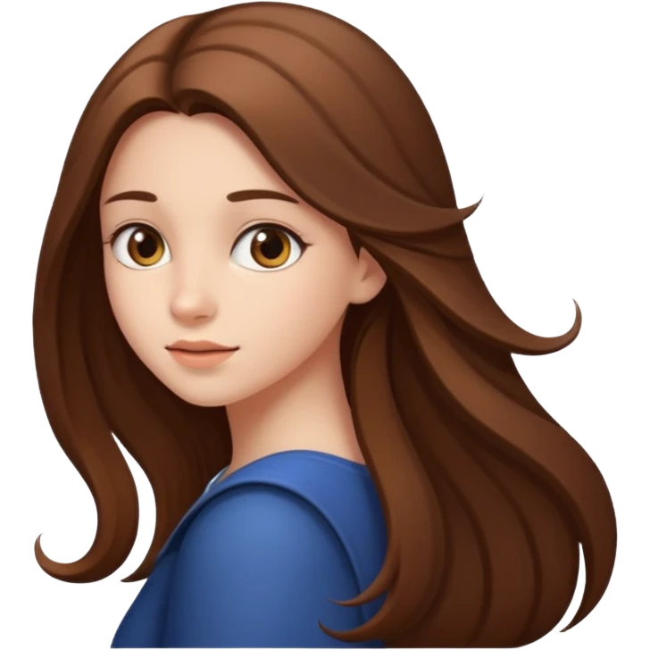 A girl looking back emoji