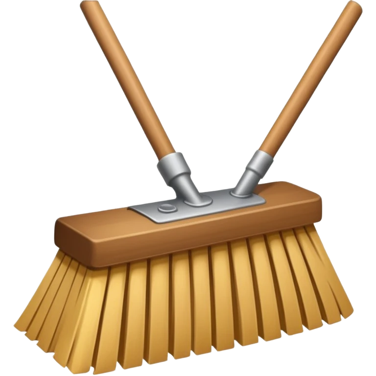 create a broom emoji sweeping dust emoji