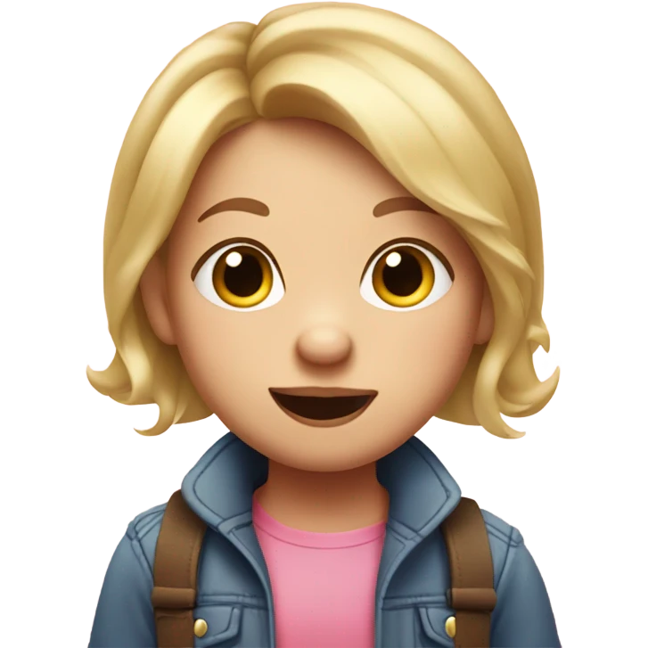 Girl with blonde hair but it’s a pig  emoji