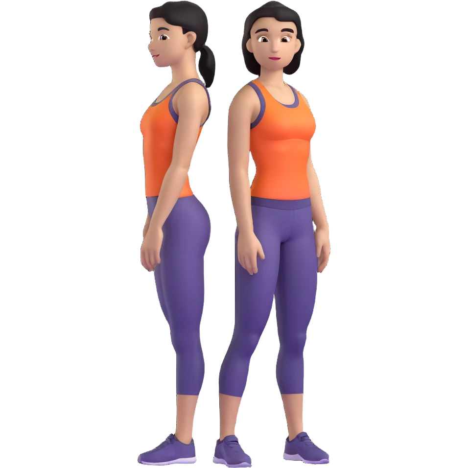 athletic woman standing pose emoji